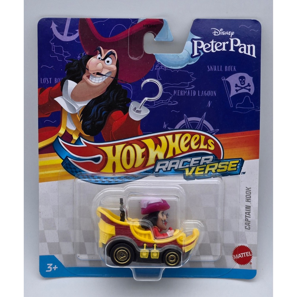 Hot Wheels‎ Racer Verse Disney Peter Pan Captain Hook Diecast Car New